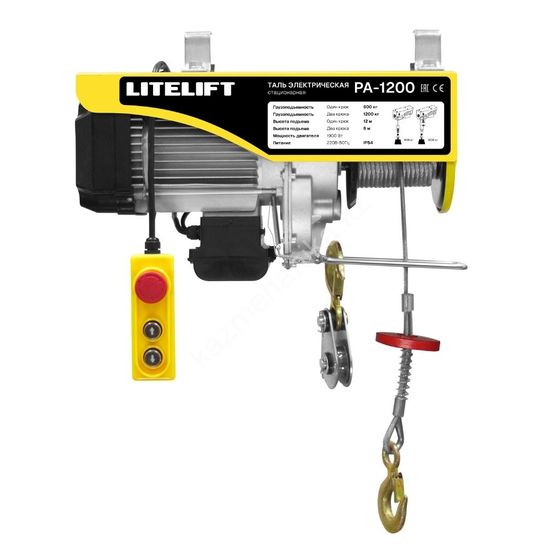 Мини таль электрическая LITELIFT PA-1200 600/1200кг 12м 220в